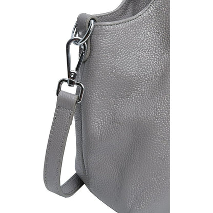 Women Top Handle Satchels Leather Handbags Large Capacity Work Tote Shoulder Crossbody Bags Gray