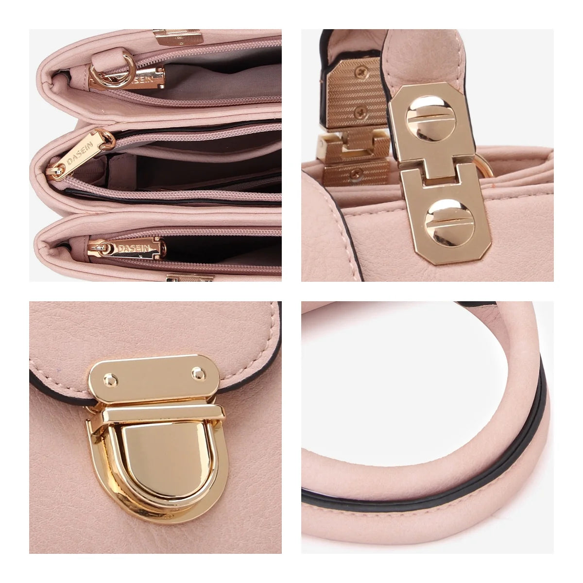 Women Satchel Handbags Top Handle Purse Medium Tote Bag Vegan Leather Shoulder Bag Pink