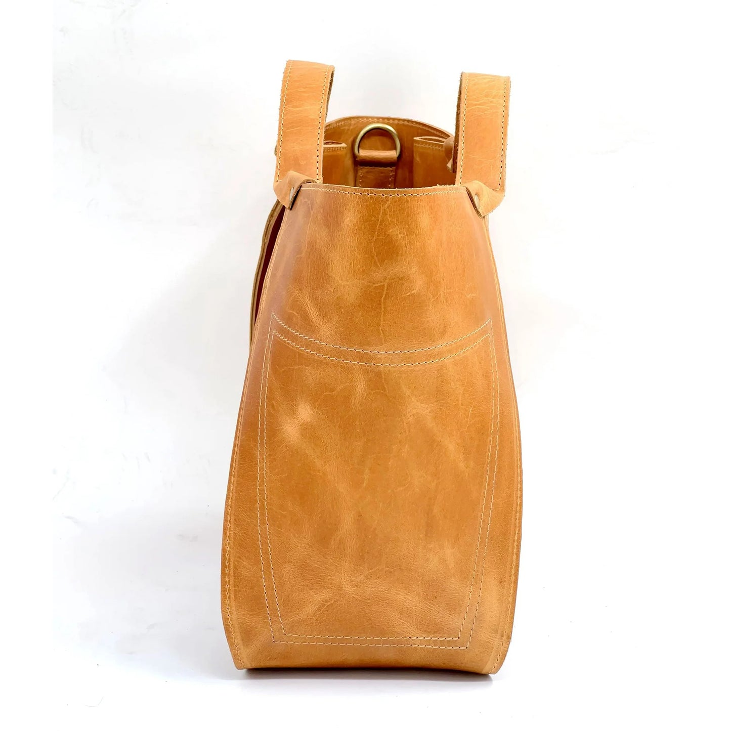 Genuine Leather Purse, Travel Handbag, Tote Bag for Women Camel Brown
